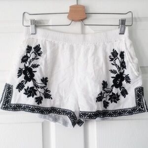 I crew embroidered shorts
